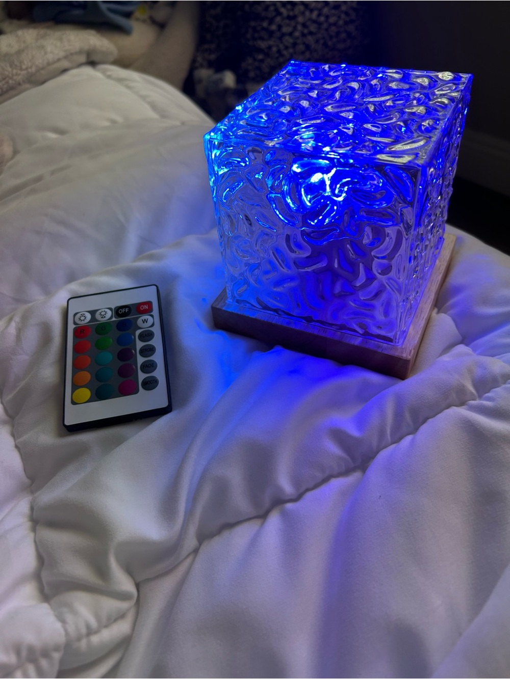 Ocean Ripple Cube Night Light - Picture 2 of 7